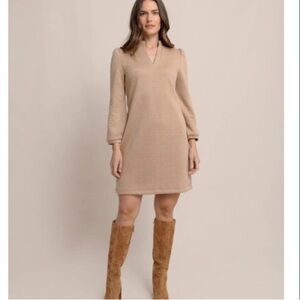 Southern Tide Oren Quilted Dress - tannin NWOT Size Small